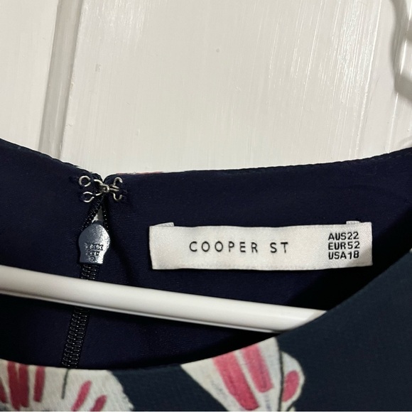 Cooper St Phantom Floral Dress Navy Blue Plus Size 18 P1 - Picture 2 of 8